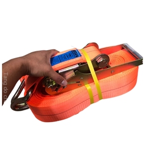 Specializing in Orange Woven Polyester <b>Ratchet</b> Tie Downs with J-Hooks in Vietnam Good Price - Product Image 1