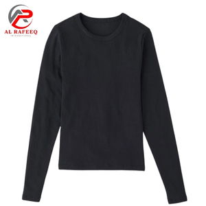 Custom Wear Everyone Fit Women T Shirt OEM Long Sleeve Tops Stretch Loungewear Shirt - Product Image 2