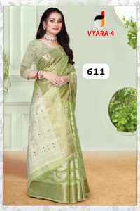 High on Demand Partywear Silk Saree Perfect <b>for</b> <b>Wedding</b> Receptions Cultural Nights and Celebrations <b>for</b> <b>Sale</b> - Product Image 6