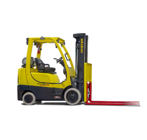 รถยก Hyster H60FT ขายพร้อมกำลังยก 6000 ปอนด์ เครื่องยนต์ LPG ยางลม และเสากระโดงสามตอนสูง 187 นิ้ว - Product Image 1