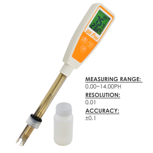 Stylo pH-mètre numérique étanche IP65 à pointe fine pour aliments et produits laitiers, sonde longue de 132 mm pour contenants étroits, tests agricoles - Product Image 1