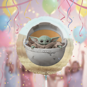 Palloncino in lamina metallica Baby Yoda 43 cm Decorazioni per feste - Product Image 3