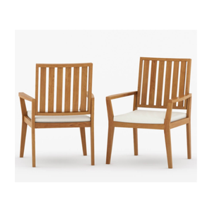 Chaise de restaurant en teck de qualité supérieure avec assise en mousse souple, design moderne et élégant - Product Image 4