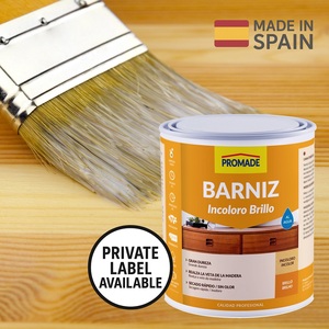 Vernis pour bois d'intérieur à base d'eau OEM, finition brillante transparente, faible odeur, résistant aux rayures, étiquette privée disponible, 4 L - Product Image 1