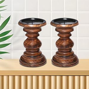 Candelabros de madera de granja hechos a mano de alta calidad de HF Crafts para decoración del hogar y Navidad a bajo precio - Product Image 2