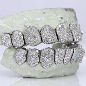 Hip Hop personnalisé 925 dents en argent Grillz glacé Moissanite diamant Grillz dents bijoux en argent meilleur prix - Product Image 6