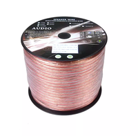 Bobine en plastique 12/14/16/18AWG, gaine PVC transparente, câble en cuivre nu, fil pour haut-parleur, câble audio, fabrication pour amplificateur