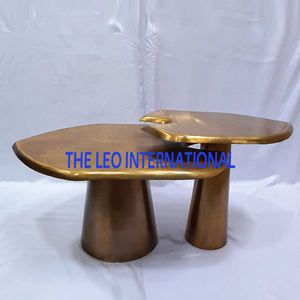 Shiny Polished <b>Square</b> Shape Design Stainless Steel Clear Glass Material Coffee Nesting <b>Table</b> Italian <b>Table</b> - Product Image 5