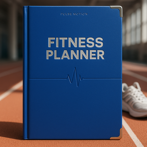 Labon màu xanh tập thể dục kế hoạch Debossed nhịp tim dòng bạc lá Bìa xung chuyển động phòng tập thể dục tập luyện Tạp Chí cho đào tạo hàng ngày - Product Image 2