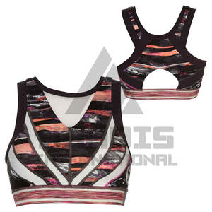 Nuevo bajo MOQ Fitness Gym Wear Bra Top Mesh Sports Yoga Bra Medium Support Sujetador deportivo sin costuras - Product Image 6