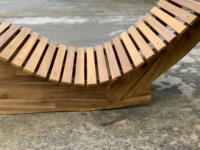 Fauteuil à bascule moderne en bois d'acacia Sunlounge pour l'extérieur, le jardin, l'école, le salon et le bureau à domicile