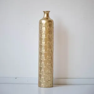 Vase à fleurs en métal enduit brun antique élégant jardin extérieur et décor à la maison pièce maîtresse florale rustique durable pour patio - Product Image 4