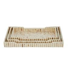 Bandejas de Servir de Lujo con Incrustaciones de Nácar y Hueso, Diseño Floral a Rayas, Aptas para Lavavajillas, para Hoteles y Restaurantes, por FAIZA CRAFT - Product Image 6