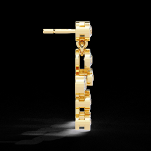 Pendientes de Plata de Ley 925 con Diamantes Cultivados en Laboratorio, Diseño Único de Estilo Hip Hop, Joyería de Moda para Mujer - Product Image 2