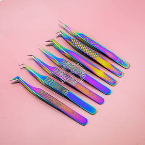 Custom Straight Isolation Eyelash Extension Tweezer Fiber Tip Fine X Non Slip Boot Volume <b>Tool</b> for Russian Classic Lashes - Product Image 1