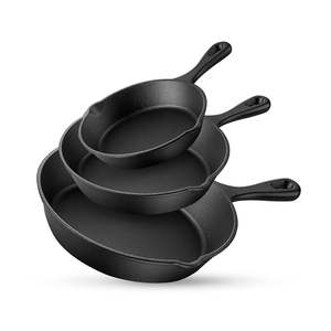Juego de Wok de acero al carbono de diseño moderno (3 piezas 16 21 27 Cm) para cocinar en estufa Accesorios de cocina de vidrio y metal - Product Image 1
