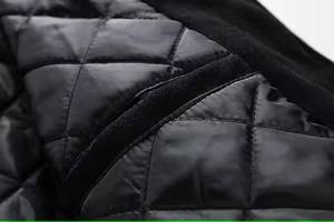 Producto de venta superior, nuevas chaquetas universitarias de satén ajustadas para hombre, chaqueta de satén de poliéster 100%, chaqueta Bomber de satén para hombre, - Product Image 5