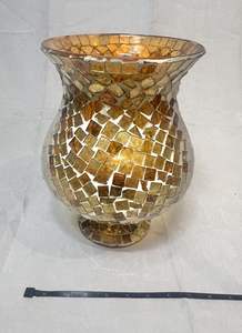 ชุดแจกันและชามแก้วโมเสคสีทองทันสมัย TCE - Product Image 2