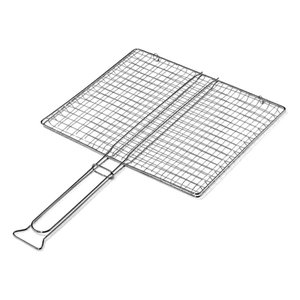 Parrilla de barbacoa de doble malla cromada pulida (45x40cm) sin patas B04045 - Product Image 1