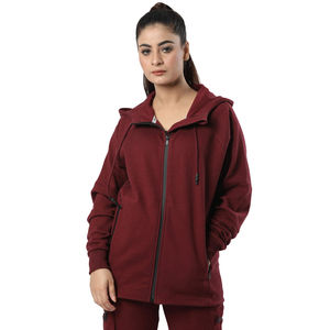 Ensemble de survêtement 2 pièces de haute qualité pour femme : sweat à capuche court à manches longues et pantalon de jogging évasé à jambes larges – Service OEM - Product Image 3