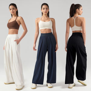 Loose Pants Full Length Casual Women's <b>Trousers</b> Comfort Polyester Material with Trendy Design - Product Image 4