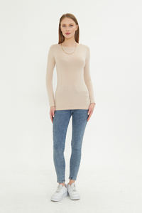 Body à col bateau et manches longues pour femme - Product Image 4