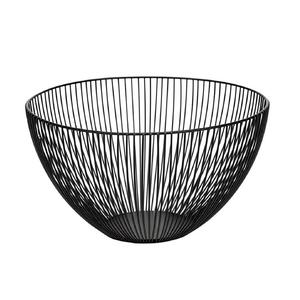 ตะกร้าใส่ผลไม้ตะกร้าใส่ผักทำจากโลหะสีดำสำหรับวางบนเคาน์เตอร์ในครัว - Product Image 1