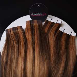 Meilleure qualité 100% extensions de bandes de cheveux humains bruts vietnamiens cuticule complète Super Double extrémités dessinées qualité d'exportation fabriquée au Viet Nam - Product Image 2