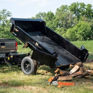 Heavy Duty Dump <b>Trailer</b> 6 X 12 Used Attached With <b>Tractor</b> Hydraulic Dump <b>Trailer</b> Best Price in Stock - Product Image 1