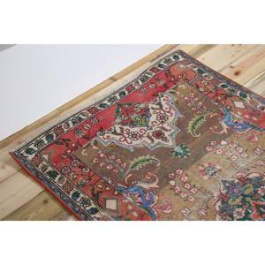 พรมวิ่งสไตล์ตุรกี ขนาด 3.1x9.5 ฟุต ลายดอกไม้สีรุ้ง วินเทจ ทำจากขนสัตว์ - Product Image 5