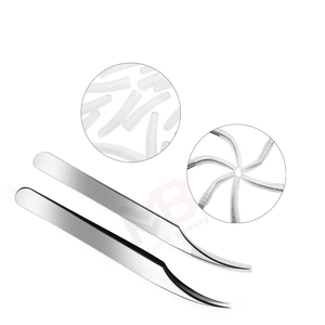 Ensemble de 5 pinces à cils, pinces droites pointues, pinces en acier inoxydable, ensemble de pinces pour extensions de cils, vente en gros - Product Image 3