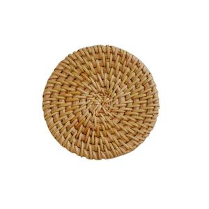 Autumn Wood <b>Woven</b> Mat Set Pure Handmade Classic Heat Resistant Eco-Friendly <b>Coaster</b> Pot Insulation Mat Wooden Storage Tea - Product Image 2