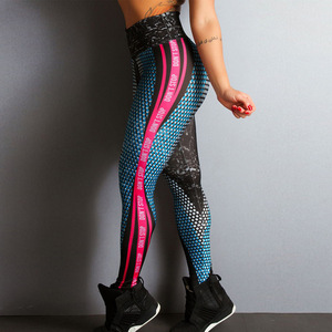 2025 Popular impresión Digital letras deportes Yoga Fitness Leggings secado rápido alto elástico entrenamiento Leggings - Product Image 2