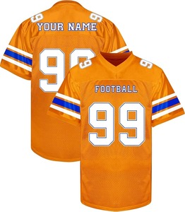 Maillot de football américain personnalisé sublimé à manches courtes en mesh, uniforme de jeu - Product Image 3