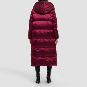 Manteaux bombardiers longs en coton remplis d'automne/d'hiver avec logo personnalisé OEM Vestes brillantes, imperméables et écologiques pour femmes - Product Image 2