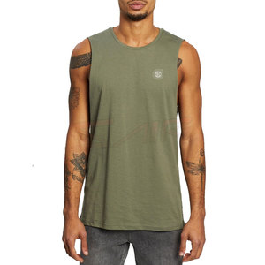Camisetas de gimnasio de entrenamiento de algodón de primera calidad para hombre, camiseta sin mangas de talla grande con logotipo personalizado, venta al por mayor, estilo informal de verano para culturismo - Product Image 1