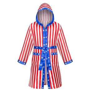 Venta al por mayor personalizado satén MMA bata profesional vestido de boxeo con impresión de logotipo personalizado - Product Image 1