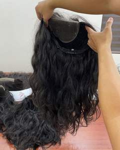 Peluca humana para mujer 100%, cabeza completa sin pegamento, Base de seda, encaje frontal, extensiones de cabello y pelucas usadas para mujer - Product Image 2