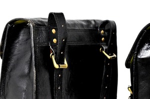 Sacoches de vélo unisexe style vintage, sac de voyage sport en cuir véritable avec logo personnalisé, cadeau de vacances parfait pour les bonbons - Product Image 6