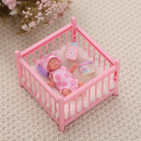 Babeside 4,5'' Mini Vollsilikon Weiche Spielzeug-Reborn-Babypuppe Cookie Realistische Schlafende Neugeborenen-Puppe für Sammler & Geschenkeläden