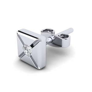 Premium 10K Solid <b>Gold</b> <b>Gold</b> Plated <b>Men's</b> Luxury Hip Hop Iced Stud <b>Earrings</b> - Product Image 5