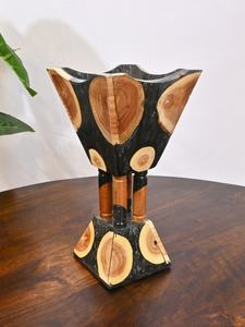 Quemador de Incienso de Madera y Resina Epoxi Hecho a Mano Natural para Uso Doméstico en Interiores, Aromáticos, Resina de Madera, Madhkan - Product Image 3