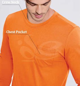 2025 Camiseta de manga larga ajustada de peso pesado de algodón 100% para hombre, cuello redondo en blanco, transpirable, antiarrugas, opción de logotipo personalizado - Product Image 4