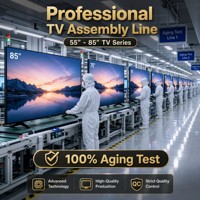 Téléviseur LED intelligent 4K professionnel pour hôtel et commerce, 55 pouces, écran en verre trempé, panneau CSOT de qualité A d'origine