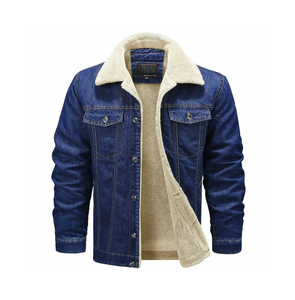 Nouvelle veste en jean d'hiver lavée de haute qualité 2024, respirante, designs OEM, vestes en jean bleues personnalisées pour hommes - Product Image 5