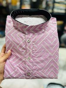 Style Party Wear Kurta para Hombre para Todo Tipo de Funciones con Pijama de Algodón - Product Image 6