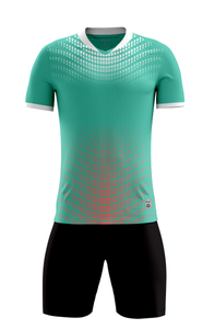 ชุดฟุตบอลสีไล่ระดับสีชุดผ้าโพลีเอสเตอร์แบบแห้งเร็วแบบ100% - Product Image 4