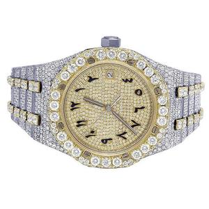 Montre en diamant moissanite haut de gamme, cadran glacé brillant, bracelet en acier inoxydable durable, style hip-hop - Product Image 4