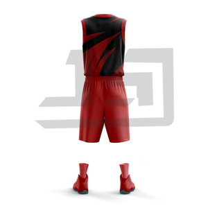 Uniforme Personalizado para Partido de Baloncesto, Jersey Deportivo de Alto Rendimiento, Pantalones Cortos Duraderos con Estampado Completo, Transpirables, Sin Mangas, Unisex, de Poliéster - Product Image 3
