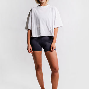 T-shirts de culture surdimensionnés personnalisés Offre Spéciale pour les femmes Gym unie respirante et vêtements décontractés pour l'été - Product Image 5